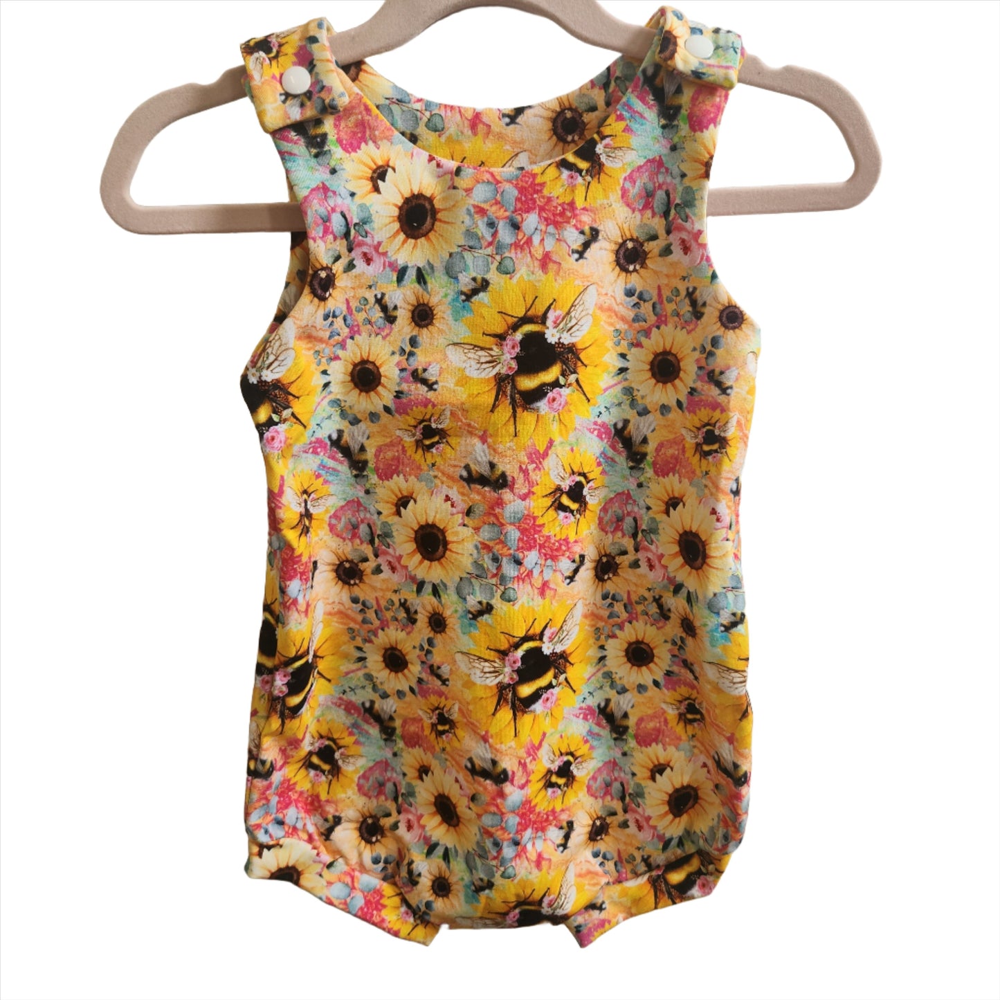 Romper | short | sunflower bees