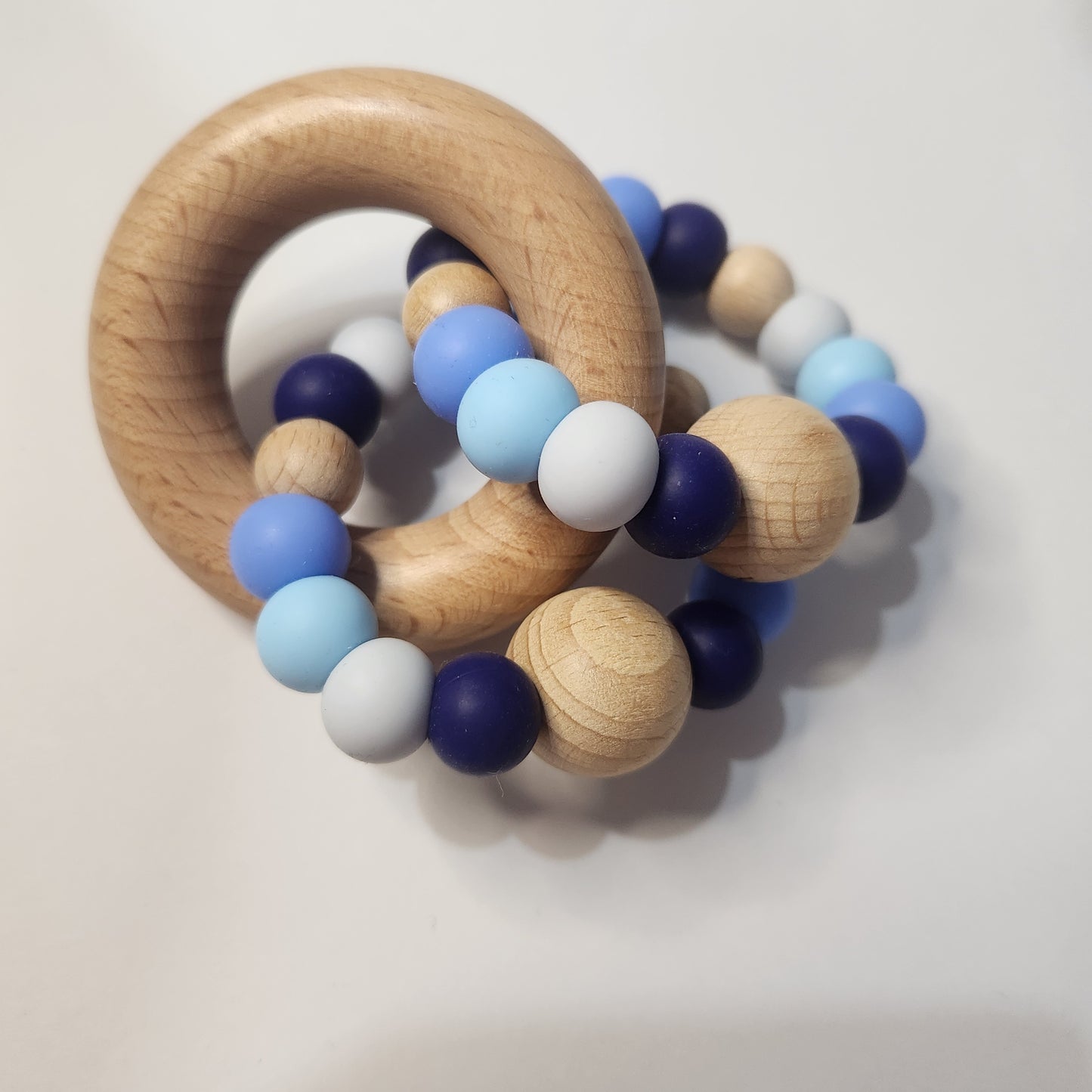 Teether | Wood + Sillicone | Assorted colours