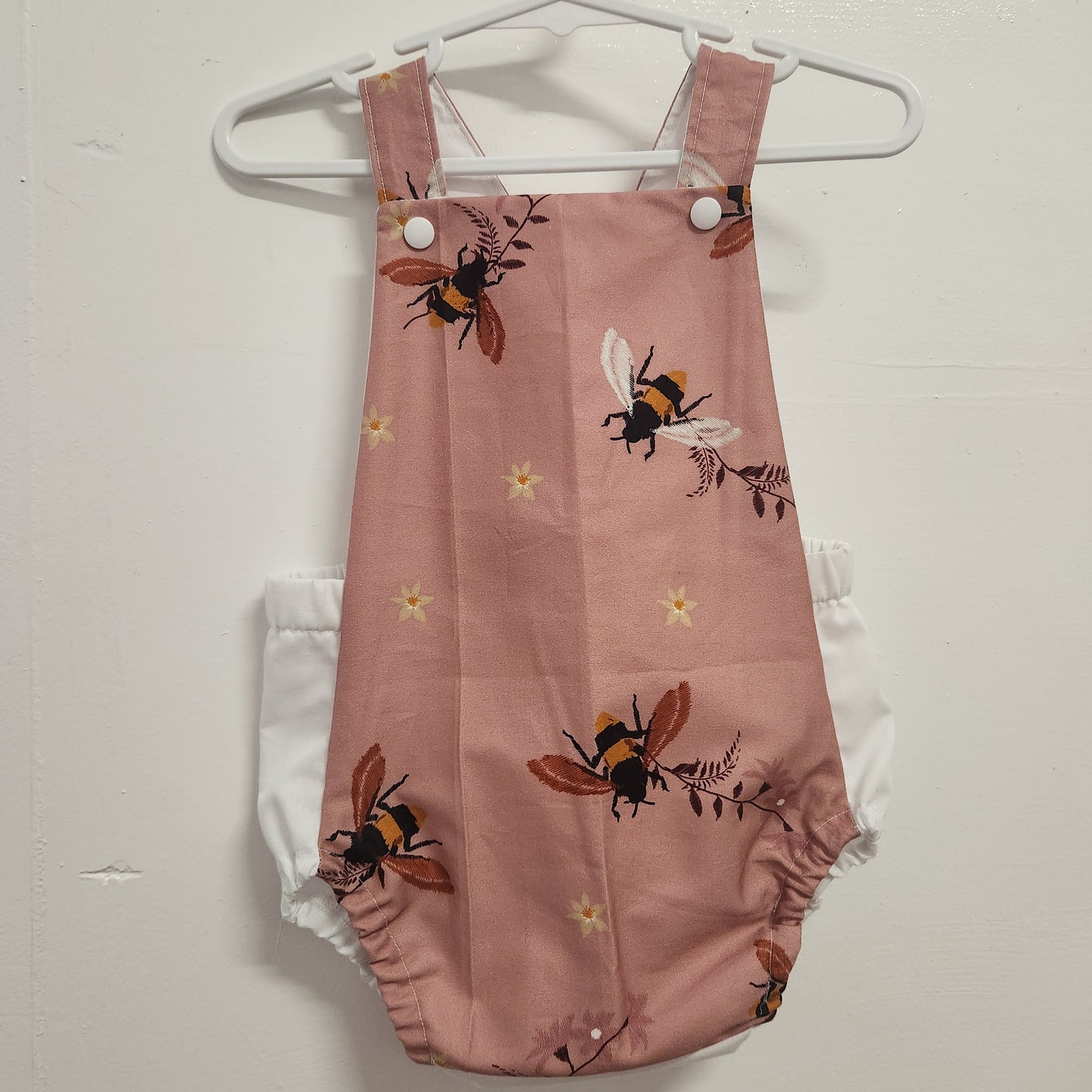 Overall Playsuit | Pink Bee