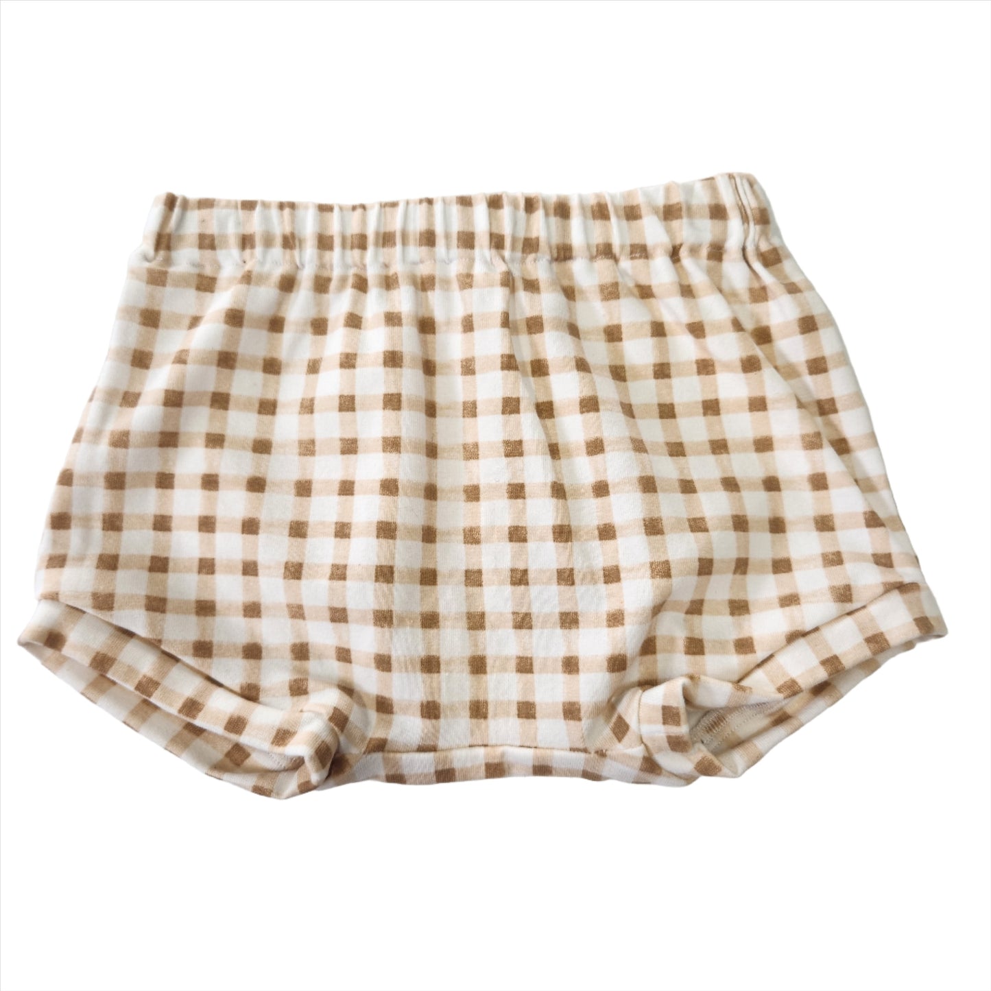 Shorts | Bummies | Tan Gingham