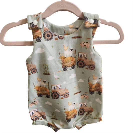 Romper | sage tractor
