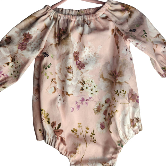 Playsuit | Long sleeve | Blush floral